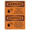 Signmission OSHA WARNING Sign, Finger, Hand Hazard Bilingual, 10in X 7in Decal, 7" W, 10" L, Landscape OS-WS-D-710-L-12610 - alternate 1